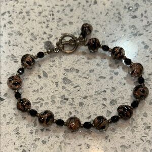Elegant Black and Gold Beaded Bracelet H5